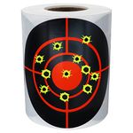 Hybsk Splatter Target Stickers 4 inch Reactive Targets for Shooting with Fluorescent Yellow Impact, Shooting Targets for BB Pellet Airsoft Guns (4 inch,Red)