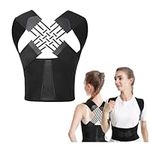 M Size Adjustable Posture Corrector Men and Women, Back Posture with Shoulder Lumbar Support Belt Stretchable Breathable Back Support Posture Brace Back Straightener for Home Office Decoration (M)