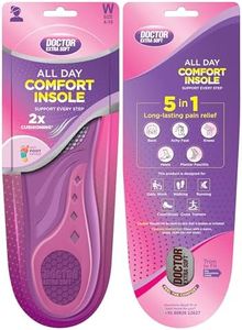 DOCTOR EXTRA SOFT All Day Comfort Triple Gel Trimmable Heel Support Insoles| Orthotic & Plantar Fasciitis| Breathable Heavy Duty Shock Absorption Cushion Sports Shoe Inserts for Women's Size 4-10 UK