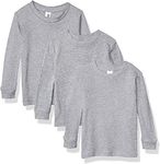 Marky G Apparel Toddler Snug-Fit Rib Pajama Long Sleeve Crew Neck Top (Pack of 3)