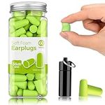 Ultra Soft Foam Earplugs, Noise Cancelling Earplugs for Sleeping, 38dB Highest SNR, One Size Fits virtually Every Wearer for Snoring, Studying, Travel, Motorcycle, Loud Noise, 60 Pair,Lemon Green