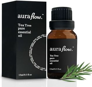 AURAFLOW [AUSTRALIAN OWNED SMALL BUSINESS] 15ml Premium Tea Tree 100% Pure Plant Based Essential Botanical Oil 15ml for Aromatherapy, Yoga, Zen, Sleep, Relax, No Stress, Essential Oil for Diffuser, Skin, Face, Hair & Perfume (Tea Tree)