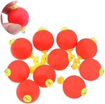 OriGlam 10pcs EVA Foam Fishing Floats Foam Fishing Bobbers, Fishing Bobbers Snap-On Push Button Round Floats, Bobbers Floats Foam Set Fishing Bobber