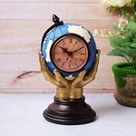 A Vintage Affair- Home Decor Showpiece for Home Decor | Diwali Gift Items Hampers for Friend Family | Living Room Bedroom| Vintage Globe Trophy Tabletop Accent Clock