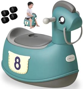 POT BEBE TOILETTE qui se transforment en JOUETS - Pot enfant - Toilette bebe - Pot toilette bébé - Pot enfant toilettes - Petit pot - Jouet – DOUBLE USAGE: Pot enfant et Porteur enfant cheval (Bleu)