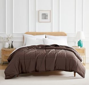 Southshore Fine Living, Inc. Vilano Springs Premium Quality Over-Sized All-Season Down-Alternative Comforter, Chocolate Brown, King/California King