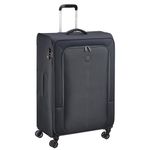 Delsey Paris Caracas Polyester 68 cm 4 Double Wheels Black Soft Suitcase