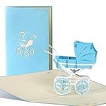 G13.2 Pushchair boy, Baby shower card, New baby card, Congratulations card, Birthday card