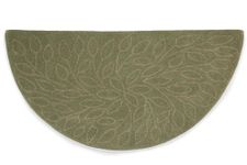 Uniflame - Green Leaf Hand Tufted 100% Wool Hearth Rug