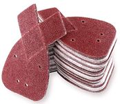 LATERN 60Pcs Sanding Sheets with Extra 2 Tips for Replacement, 40/60/80/120/180/240 Grits Hook and Loop Mouse Sander Pads Sander Paper to Fit Black and Decker Detail Palm Sander (14 x 9cm)