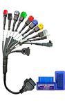 Danlite Tools and Technician Bs6 OBD Cable 11 Cord All Bikes Cable with ELM OBD Scanner Universal Cables and Connectors Bike Scanner All Bike Two Wheeler OBD Scanner F