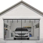 Sunolga 18x7 FT Extra Wide Garage Door Screen for 2 Car Roll Up Design Heavy Duty Fiberglass for Warehouse and Garage