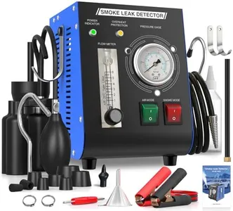 Automotive Smoke Machine Leak Detector, 12V DC EVAP Tester with Built-in Air Pump, Pressure Gauge & Flow Meter, Dual Mode Diagnostic Tool for Cars, ATV, Boat, Motorcycle & All Vehicle Pipe Systems