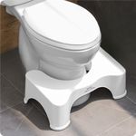 HEVEA Plastic Squat W/Potty-Shotty Toilet Step Stool Anti-Skid, Squatting Like The Indian Style,W/Angular Leg Position On Western Pot, For Kids & Adults 19 Cm Height (Model-1)