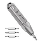 OKNIFE Otacle D1 Titanium Small EDC Multi Bit Pocket Screwdriver, 8 in 1 Mini Precision Screwdriver Set, S2 Steel Magnetic Bits for Work or Daily Use (Silver)