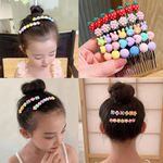 5 Pcs Cute Hair Combs Magic Hair Accessories Camellia Flower Barrettes Wire Twist Bun Clamp Invisible Bang Comb for Girls kids Child C#05