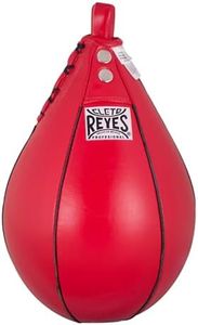 CLETO REYES Platform Leather Punching Speed Bag for Boxing, MMA, Muay Thai, Training Equipment, Classic Red, Small