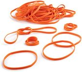 PlasticMill Orange Rubber Bands Size 33 (3 1/2" x 1/8") - #33 Colored Rubber Bands Office Supplies - Strong, Elastic Bands for Crafts, Balloon Garland, Cash, File Folders (500-Pack)