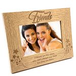 ukgiftstoreonline Friends Are Like Stars Wooden Photo Frame Gift (5 x 7 Inch)