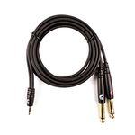 D'Addario Custom Series 1/8” to Dual 1/4” Audio Cables