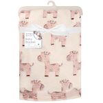 First Steps Luxury Soft Fleece Baby Blanket with Cute Giraffe Design 75 x 100cm for Babies from Newborn