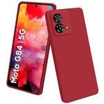 TRUEUPGRADE Compatible with Motorola Moto G84 5G Back Cover Case, Liquid Silicone Cover, Full Body Protective Cover, Shockproof, Slim Phone Cover, Anti-Scratch Soft Microfiber Lining - Wine