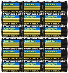 Panasonic Lithium CR123A 3V Photo Lithium Battery (Pack of 16)