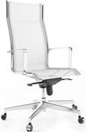 Bossberg Ergonomic Office Chair White - BB70 - Premium Office Chairs for Home Ideal as Bedroom Chair - Mesh Chair, Lumbar Support - Computer Chair, Posture Chair - Comfy, Swivel, with Arms