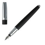 Hugo Boss HSV8422 Illusion Classic Fountain Pen - Black/Chrome