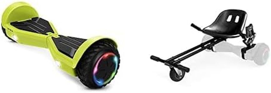 Bundle of Jetson UL Certified Spin Hoverboard + Jetson JetKart 2.0 Universal Hoverboard Attachment, LED Light-up Wheels, Rechargeable, Adjustable Footrest Accommodates Most Heights, Ages 12+