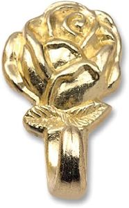 OOK 53510 Rose Push Pins, Tool-Free Lightweight Hangers, Brass, (2 Piece)