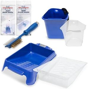 MARSHALLTOWN Paint Project Kit, Heavy-Duty Paint Pail and Tray with Liners, Brush Comb, Roller Savers, PKIT1