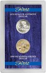 American Coin Treasures First 1979 Susan B. Anthony Dollar and 2000 First Sacagawea Dollar