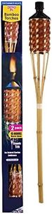 Zero In Bamboo Tiki Torch, Decorative, Natural, For Gardens, Borders and Patio Areas