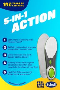 Scholl LiquiFlex Everyday Insoles – Large Size Comfort Support