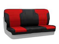 Coverking Custom Fit Front Bench Seat Cover for Select Chevrolet Models - Spacermesh 2-Tone (Red with Black Sides)