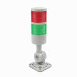 LUBAN Led Signal Tower Stack Lights, Industrial Signal Warning Lights, Column Tower Lamp Andon Lights with Rotatable Base, Steady/Flashing Light Switchable,12V 24V DC(2-Layer, no Buzzer)