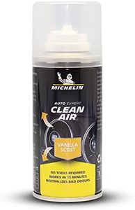 MICHELIN Clean Air Car Freshener - Removes Bad Odor, Dirt Build Up and Bacteria - Aerosol Spray - Vanilla Scent - 150ml