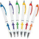 Cross Grip Pens (24 Pack) Assorted colors. Pens have black ink. 5 3/4