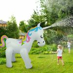 Float Joy Unicorn Sprinkler Giant Inflatable Unicorn Water Toys for Summer Yard and Outdoor Play Kids and Adults Summer Party Favorite