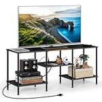 OYEAL Black Entertainment TV Stand 
