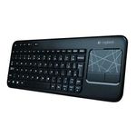 Logitech K400 Plus Wireless Touch TV Keyboard With Easy Media Control and Built-in Touchpad, QWERTY Italian Layout - Black