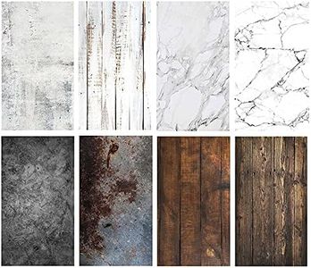 Lot de 4 toiles de fond pour photographie alimentaire - 54 x 84 cm - Fond plat double face pour studio photo, bijoux, table, blogueur, accessoires photo, 8 motifs