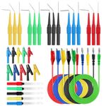 ALLmeter Back Probe Kit with Storage Box,35PCS Automotive Test Leads Set,Including 5 Large Alligator Clips,5 Wire Piercing Probes,Multi angle flexible needle,for Automotive Diagnostics,Electronics