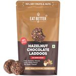 EAT BETTER CO Hazelnut & Chocolate Sugar-Free Laddoos|High Protein & Instant Energy|95% Dry-Fruits-Pack Of 20-Healthy Chocolate No Added Sugar|Healthy Snacks|Energy-Bar Replacement, 200Gram