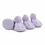 PETZ R US Anti Skid Paw Protector Dog Boots for Hot Summer for Maltese | Waterproof Eva Pet Shoes Anti-Slip | Soft & Lightweight Dog Footwear - Size 6 - Purple