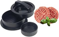 Burger Press Hamburger Patty Maker Mold Stuffed Burgers Press with 100p Patty Sheets Paper for BBQ Non-Stick Sliders Meat Beef Pork Barbecue Grill Camp Burger Press Black