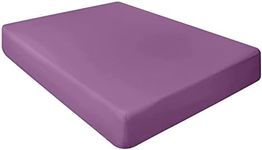 100% Brushed Cotton Flannelette 40CM/16 Extra Deep Fitted Sheets in 12 Colours Single Double King Super King (Purple, King)