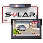 Solar Wireless Backup Camera for Car (1080P), 3 Mins DIY Installation, Foxpark Solar 3 Back Up Camera Systems Wireless 5 inch Car Monitor, IP69K 2 Channels Reverse Camera for Car, Truck, Van, RV