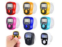 Hitopin 8PCS Electronic Finger Counter, LED Electronic Handheld Tally Counter, 5-Digit Counters Clicker, Lap Track Handheld Counter with Ring, for Golf Sports Fitness Exercise Warehouse(8 Colors)